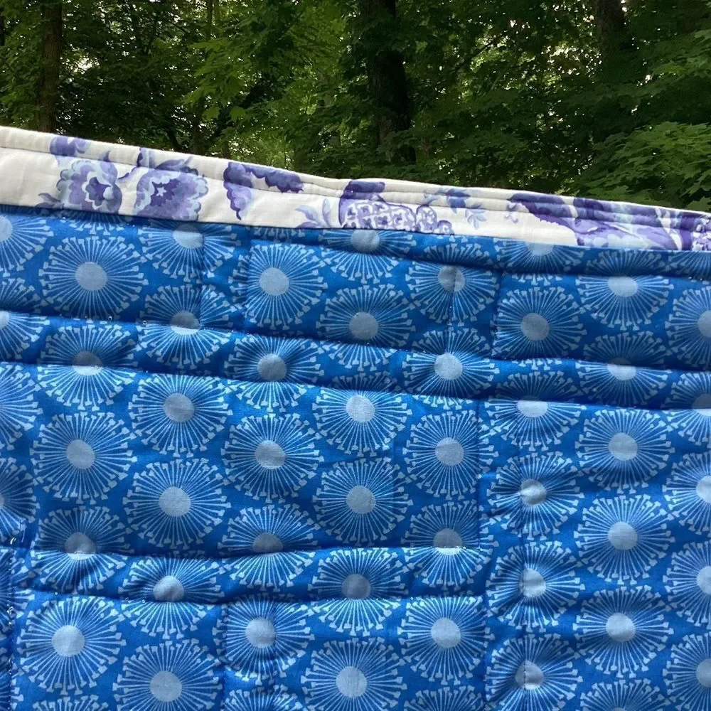 NWT. Hand Crafted Liberty Tana Lawn Fabrics Lap Quilt Garden Views